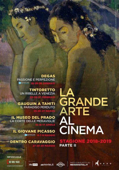 La Grande Arte al Cinema 2019: in arrivo Picasso, Tintoretto, Gauguin, Caravaggio e Degas