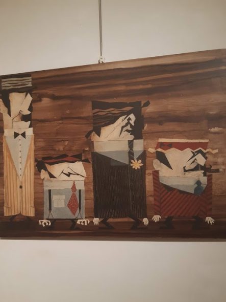 KILLERS 1966-67 collage e pittura su tavola (FOTO ELENA EMILI)