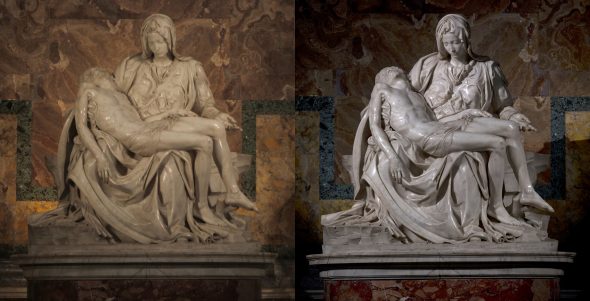  Pietà di Michelangelo prima e dopo 