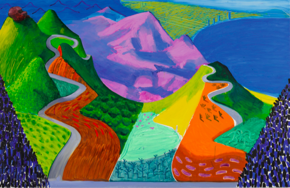 David Hockney. Pacific Coast Highway and Santa Monica, 1990