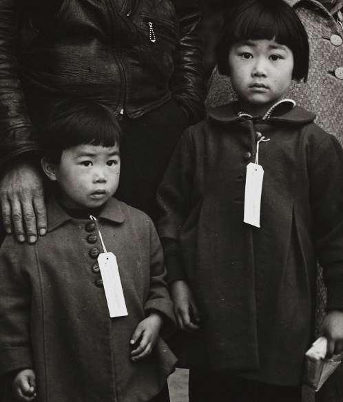 Japanese Children with tags; Dorotha Lange 