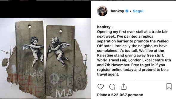 post di Banksy su instagram