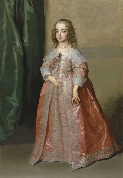 Sir Anthony van Dyck (Antwerp 1599–1641 London) Portrait of Princess Mary (1631–1660), daughter of King Charles I of England, full-length, in a pink dress decorated with silver embroidery and ribbons Estimate GBP 5,000,000 - GBP 8,000,000 Photo: Christie's 