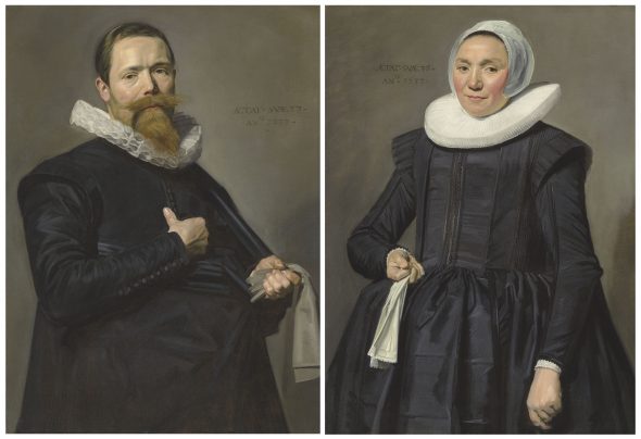 Frans Hals (Antwerp 1581/5-1666 Haarlem) Portrait of a gentleman, aged 37; and Portrait of a lady, aged 36 Price realised GBP 10,021,250 Estimate GBP 8,000,000 - GBP 12,000,000