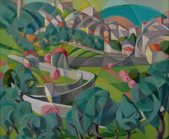 Mary Swanzy - Paesaggio cubista c. 1928, Private Collection (Image Courtesy Adam's Dublin)