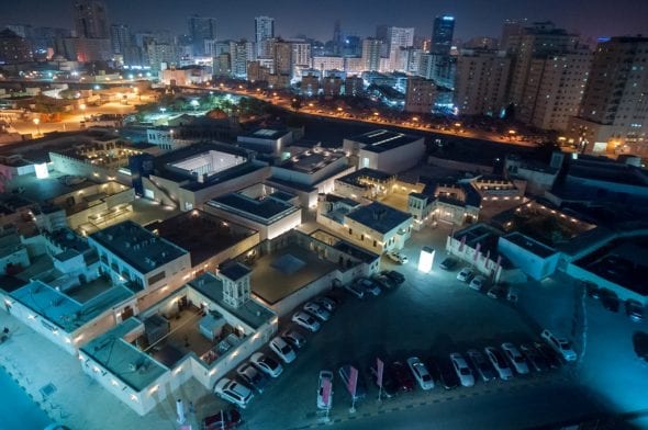 Al Mureijah Square, 2017. (Aerial view). Image courtesy of Sharjah Art Foundation