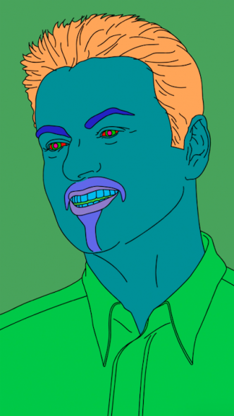 The George Michael Collection. MICHAEL CRAIG-MARTIN (B. 1941) Commissioned Portrait Untitled (George)