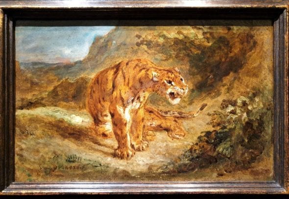 Eugene Delacroix, Tiger on the Alert, da Eric Coatalem