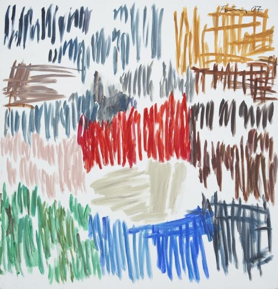 Gunther Förg Untitled 2007 Acrilico su tela 200 x 190 cm Collezione Giancarlo e Danna Olgiati © 2019 Prolitteris, Zurich