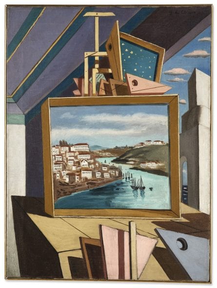 Giorgio de Chirico INTÉRIEUR MÉTAPHYSIQUE SIGNED, INSCRIBED ON THE REVERSE, OIL ON CANVAS. EXECUTED IN 1925 CA. Estimate 380,000 — 450,000 EUR