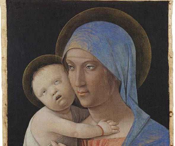 Andrea Mantegna, Madonna col bambino, 1485-1490 circa, Accademia Carrara Bergamo