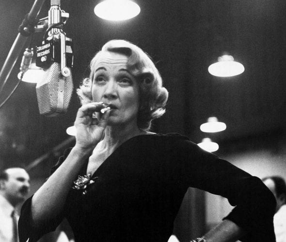 Marlene Dietrich at Columbia records studios, New York, USA, 1952© Eve Arnold / Magnum Photos