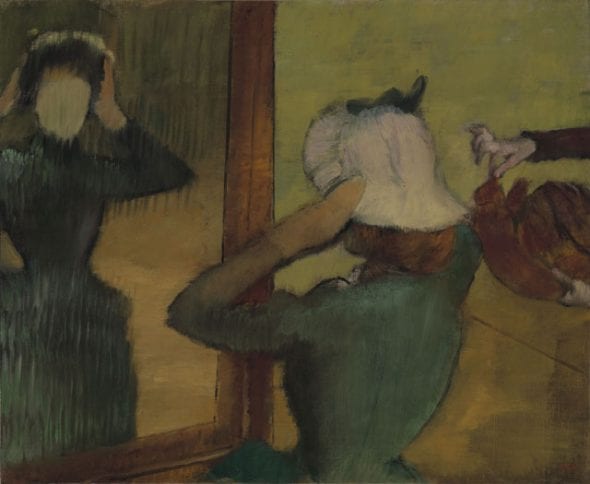 Edgar Degas (1834-1917). Dalla modista (At the Milliner), ca. 1882-85. Olio su tela, 61,6×73,6 cm. Virginia Museum of Fine Arts, Collection of Mr. and Mrs. Paul Mellon, 2001.27. Image © Virginia Museum of Fine Arts.