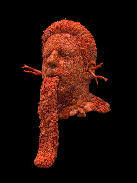 Jan Fabre, Self-portrait with the Tongue of Love
