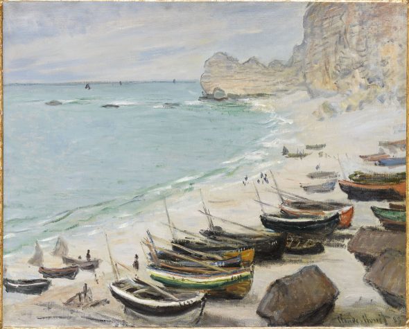 Claude Monet, Barche sulla spiaggia di Etretat