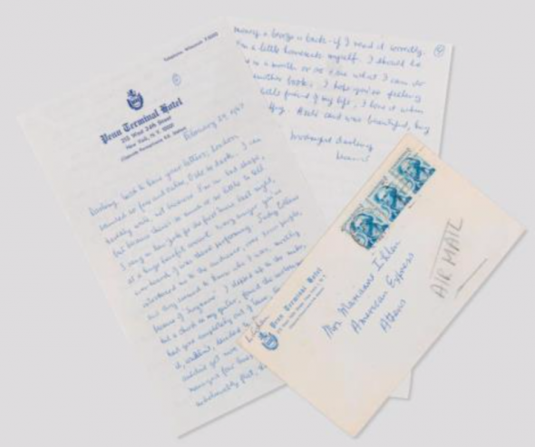 Cohen's first major performance Autograph letter signed (“Leonard”) to Marianne Ihlen ("Darling"), New York, 23 February 1967. Estimate: $8,000-12,000