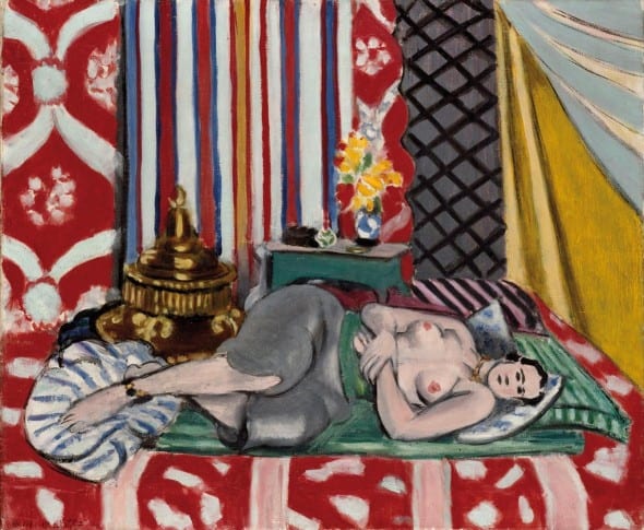 Henri Matisse: Odalisca con i pantaloni grigi, 1926-27 Olio su tela, cm 54 x 65 Parigi, Musée de l’Orangerie. © Succession H. Matisse, by SIAE 2013
