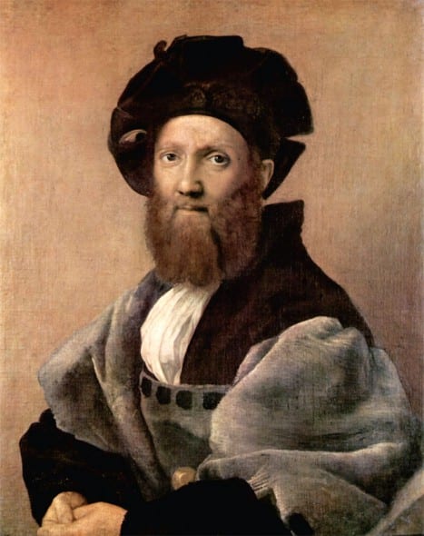 Raffaello - Portrait de Baldassare  Castiglione, écrivain et  diplomate (1478- 1529) de  Raffaello Santi,