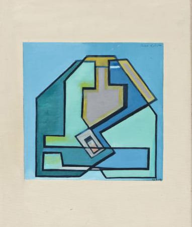Mario Radice Composizione R.S.V., 1975 Olio su tela, 43 x 35 cm Mart, Museo di arte moderna e contemporanea di Trento e Rovereto Comodato collezione privata