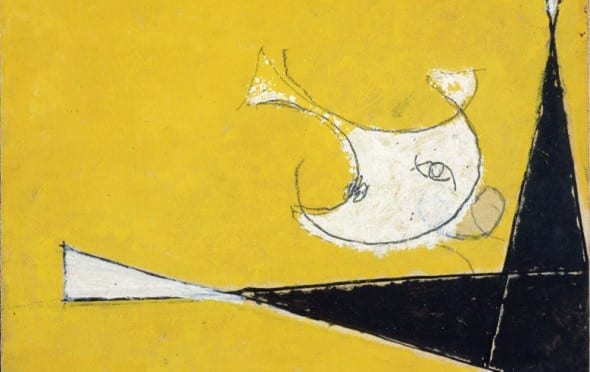 Osvaldo Licini. Amalassunta su fondo giallo, 1954