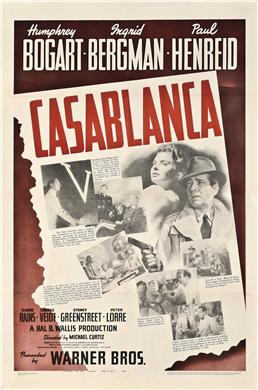 CASABLANCA ANONYMOUS, Directed by: Michael Curtiz, Starring: Humphrey Bogart, Ingrid Bergman, Paul Henreid STARTING BID GBP 18,000