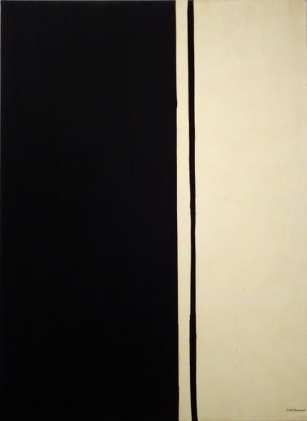 Barnett Newman (1905-1970) Black Fire I oil on canvas 114 x 84 in. (289.5 x 213.3 cm.) ESTIMATE Estimate on request  PRICE REALIZED $84,165,000
