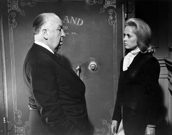 Hitchcock con Tippi Hedren sul set di Marnie