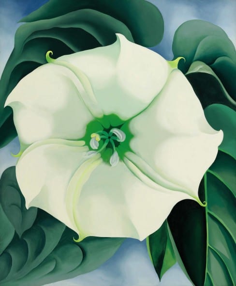 Property from the Georgia O’Keeffe Museum Sold to Benefit the Acquisitions Fund  Georgia O’Keeffe  Jimson Weed/White Flower No. 1  Oil on canvas 48 by 40 inches (121.9 by 101.6 cm) Painted in 1932  Estimate $10/15 million  Sold for $44,405,000