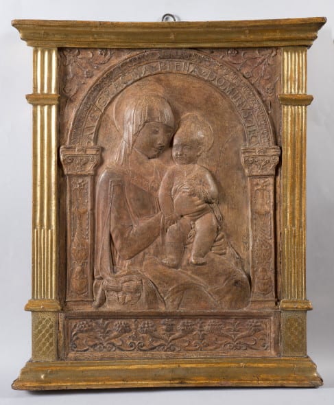 Madonna con Bambino Bottega di Antonio Rossellino (1470 ca) – Asioli Martini Giovanni Antiquario