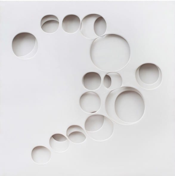 PAOLO SCHEGGI - Intersuperficie curva bianca, 1969 100 x 100 x 6.5 cm, ROBILANT VOENA