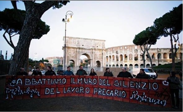 Flash Mob contro il precariato a Roma