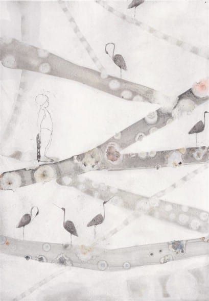 Elisa Bertaglia, Metamorphosis #2, 29,5x20,5, olio, carboncino e grafite su carta, 2014 -
