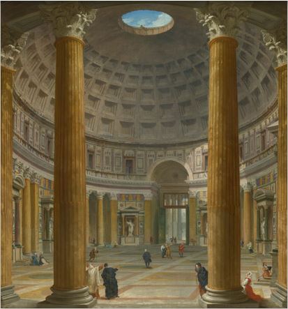 Giovanni Paolo Panini, Rome, The Pantheon, a view of the interior towards the Piazza della Rotonda 1732 Stima: $3/5 milioni