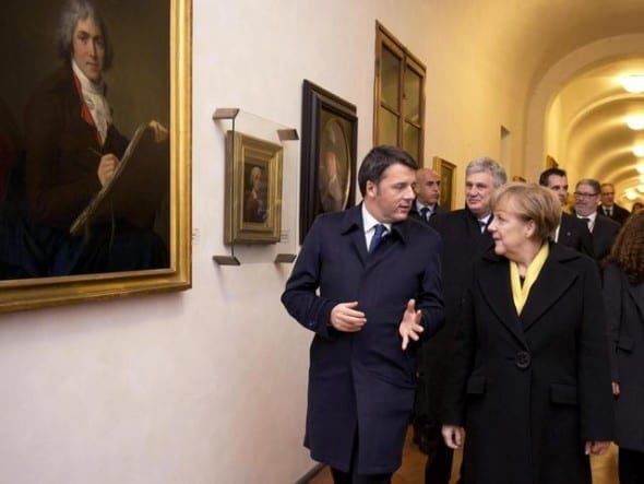 German Chancellor Angela Merkel in Florence