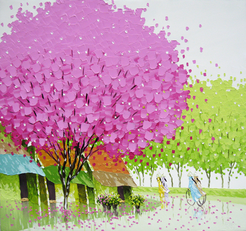 Phan Thu Trang. Spring Landscape. Mai Gallery. 80x85 cm.