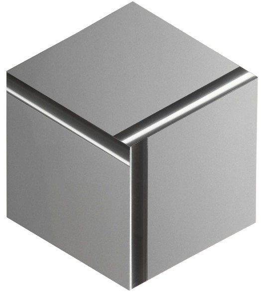 15A023-Alviani-Cubo-virtuale-1971-Alluminio-cm.-48x42-cvebicc