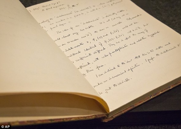 Cuaderno del matematico ingles Alan Turing