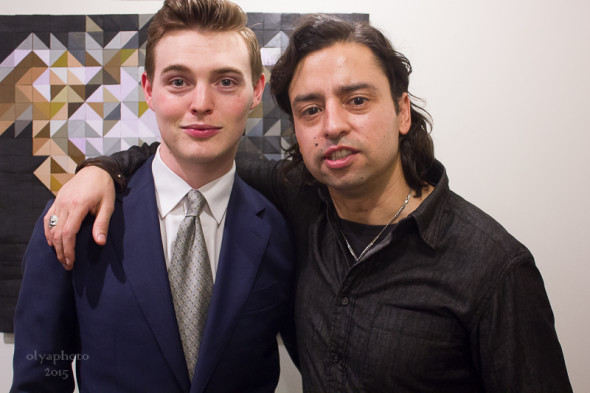 (L-R) Cole Harell with artist Jamie Martinez