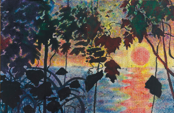 Sigmar Polke (1941 – 2010) DSCHUNGEL (JUNGLE) dispersion on canvas 63 x 96 5/8 in. 160 x 245.5 cm. Executed in 1967. In asta a New York da Sotheby’s, il 12 maggio Stima: a richiesta (intorno ai 20.000.000 dollari)