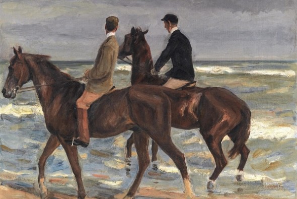 Max Liebermann’s Zwei Reiter am Strand nach Links (two riders on the beach to the left, 1901)