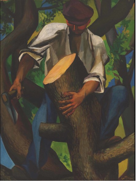 Renato Guttuso Il boscaiolo 1950  Olio su tela, cm 93,2 x 73,8 Suzzara (Mantova), Galleria del Premio Suzzara