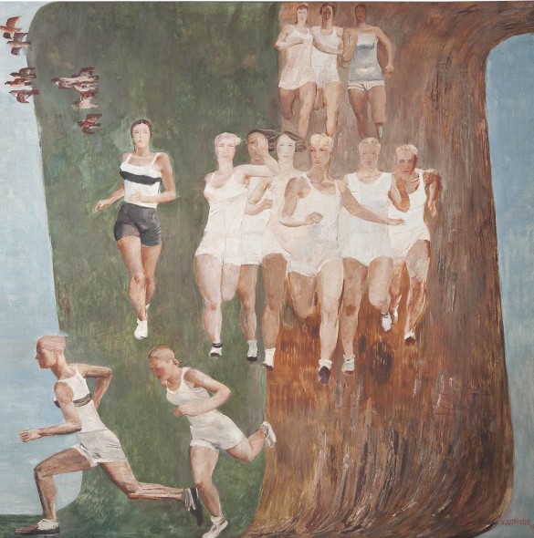 Aleksandr Aleksandrovič  Dejneka  Corsa campestre femminile 1931 Olio su tela, cm 176,5 x 179  Roma, Galleria Nazionale d’Arte Moderna e Contemporanea