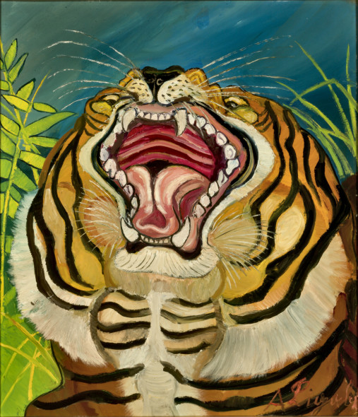 Antonio Ligabue Testa di tigre, 1953-1954