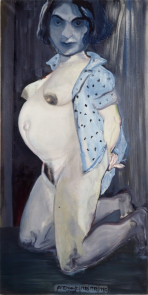 Marlene Dumas  Pregnant Image, 1988-1990  Olio sutela 180 x 90 cm Collezione Connie e Jack Tilton  Courtesy l’artista; David Zwirner, New York/Londra