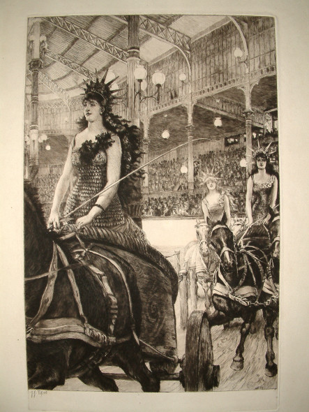 James Tissot Ces dames de char Vers. 1885 etched engraving UK, Londra Victor & Gretha Arwas Collection