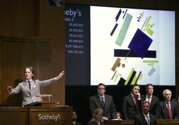 Kazimir Malevich, Suprematism, 18th Construction aggiudicato nel 2008 da Sotheby's per $60 milioni