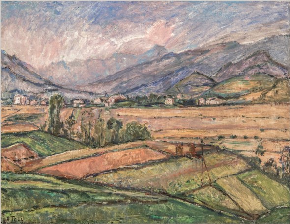 Arturo Tosi  L’altopiano di Rovetta in settembre  1935 circa  olio su tela  cm 70 x 90 Firenze, Palazzo Pitti, Galleria d’arte moderna