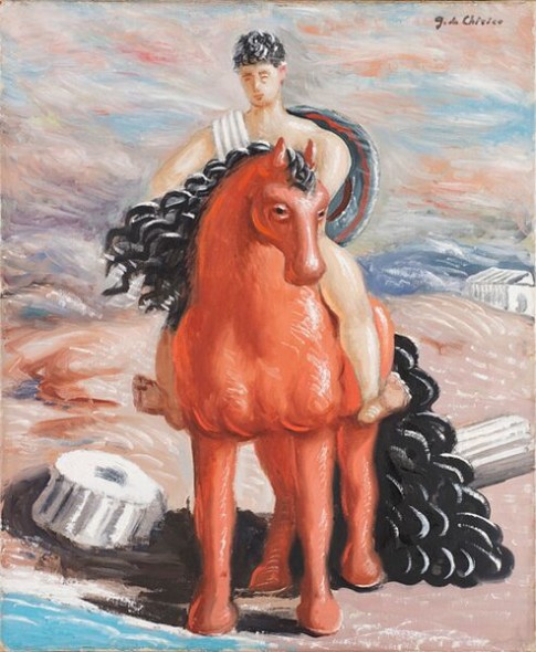 Giorgio De Chirico Cavallo e cavaliere 1934- 1935 Olio su tela, 46 x 38 cm  € 170.000 – 200.000