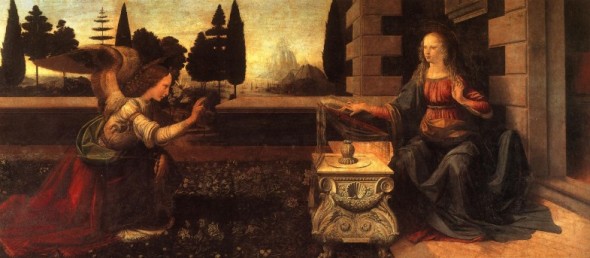 Leonardo, Annunciazione, Galleria degli Uffizi