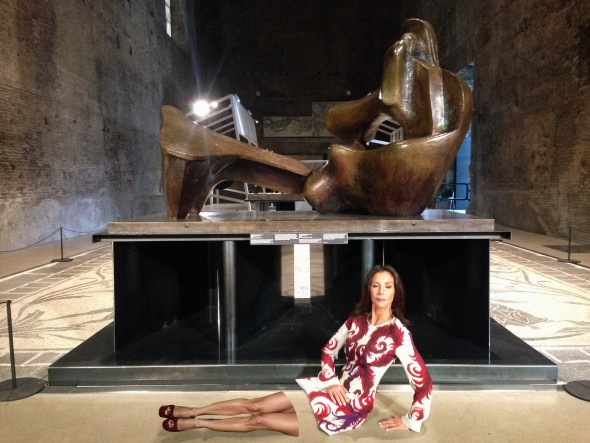 #SELFIEADARTE "Figura distesa in due pezzi", 1968 Henry Moore @CleliaPatella #Terme di Diocleziano